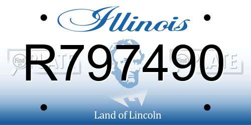 R797490 Illinois License Plate