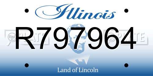 R797964 Illinois License Plate