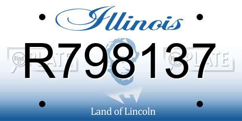 R798137 Illinois License Plate