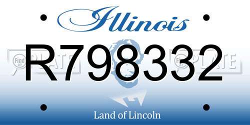 R798332 Illinois License Plate