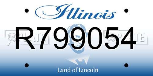 R799054 Illinois License Plate