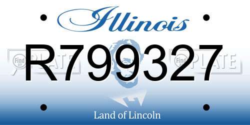 R799327 Illinois License Plate