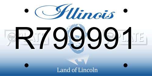 R799991 Illinois License Plate