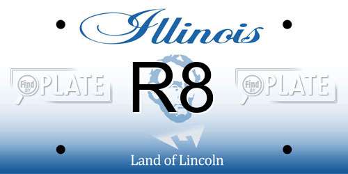 R8 Illinois License Plate
