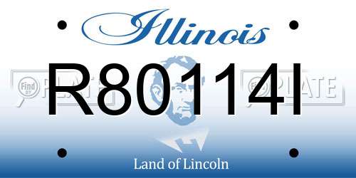 R80114I Illinois License Plate