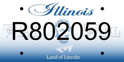 R802059 Illinois License Plate