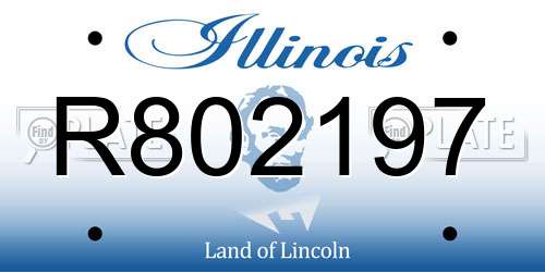 R802197 Illinois License Plate