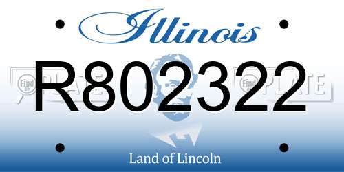 R802322 Illinois License Plate