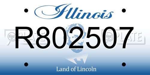 R802507 Illinois License Plate