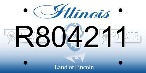 R804211 Illinois License Plate