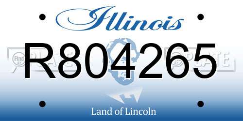 R804265 Illinois License Plate