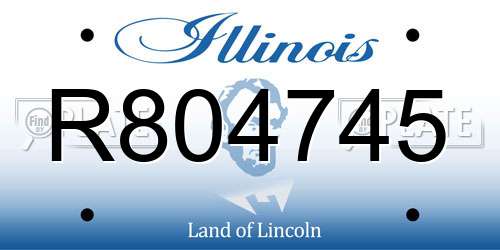 R804745 Illinois License Plate