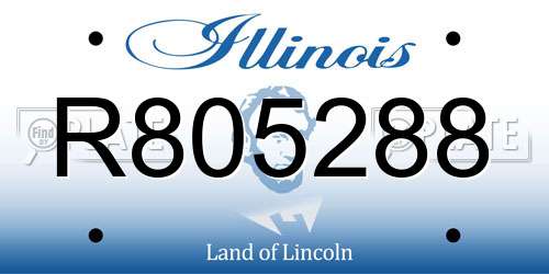 R805288 Illinois License Plate