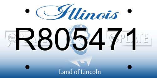 R805471 Illinois License Plate