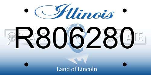 R806280 Illinois License Plate