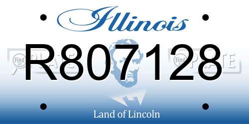 R807128 Illinois License Plate