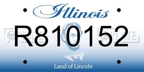 R810152 Illinois License Plate