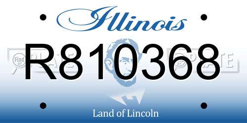 R810368 Illinois License Plate