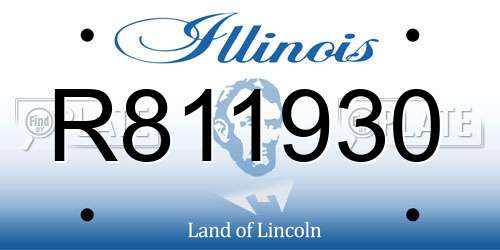 R811930 Illinois License Plate