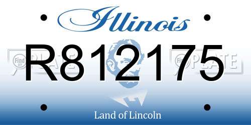 R812175 Illinois License Plate