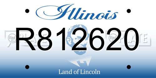 R812620 Illinois License Plate