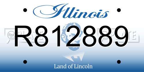 R812889 Illinois License Plate