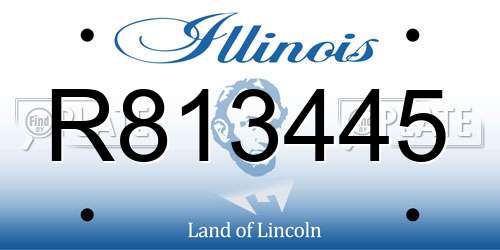 R813445 Illinois License Plate