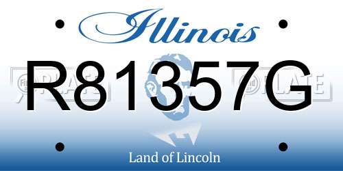 R81357G Illinois License Plate