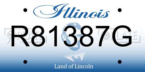 R81387G Illinois License Plate