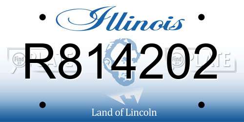 R814202 Illinois License Plate