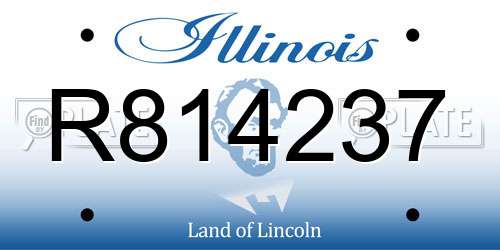 R814237 Illinois License Plate