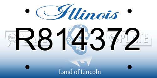 R814372 Illinois License Plate