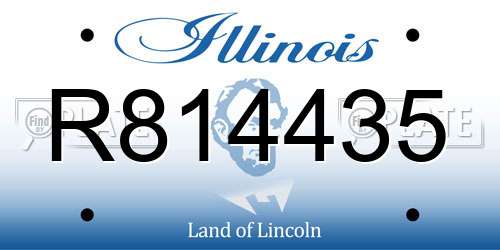 R814435 Illinois License Plate