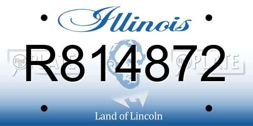 R814872 Illinois License Plate