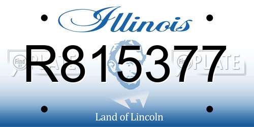 R815377 Illinois License Plate