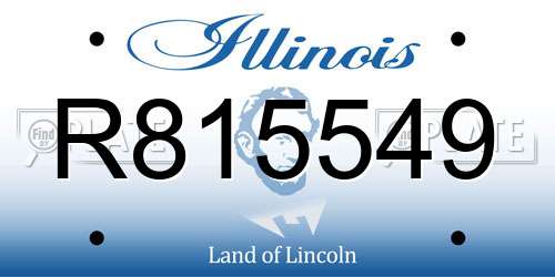 R815549 Illinois License Plate