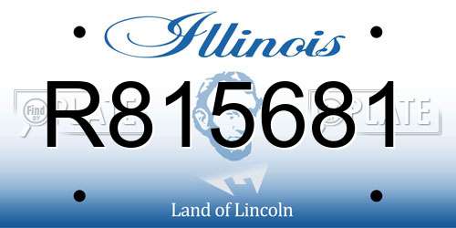 R815681 Illinois License Plate