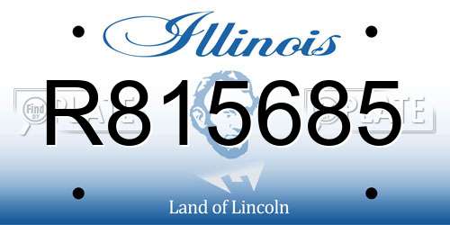 R815685 Illinois License Plate