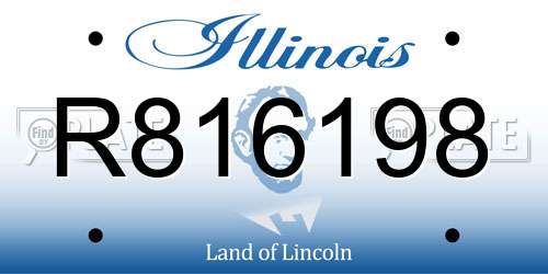 R816198 Illinois License Plate