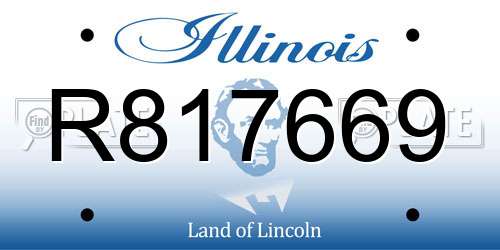 R817669 Illinois License Plate
