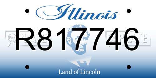 R817746 Illinois License Plate