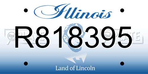 R818395 Illinois License Plate