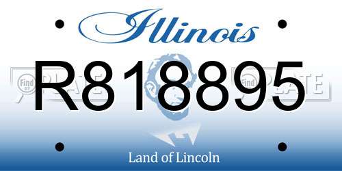 R818895 Illinois License Plate