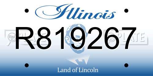 R819267 Illinois License Plate