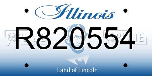 R820554 Illinois License Plate