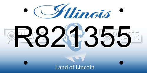 R821355 Illinois License Plate