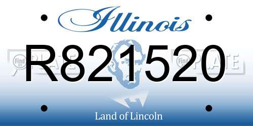 R821520 Illinois License Plate