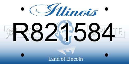 R821584 Illinois License Plate