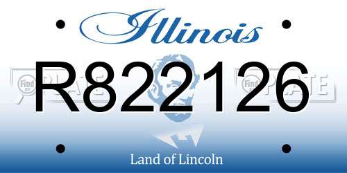 R822126 Illinois License Plate