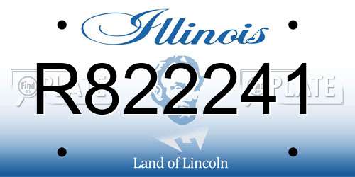 R822241 Illinois License Plate